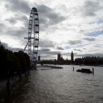 London, Temza, Londonsko oko in Big Ben v ozadju. (2014) / Aco Dimić