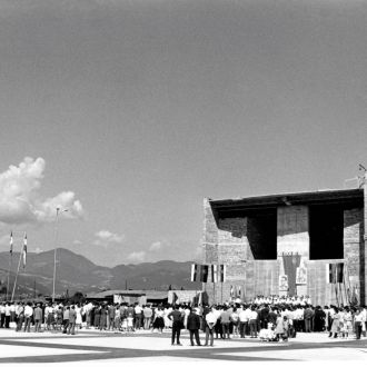 1959 - Podelitev udarniških značk - dom kulture - gradnja