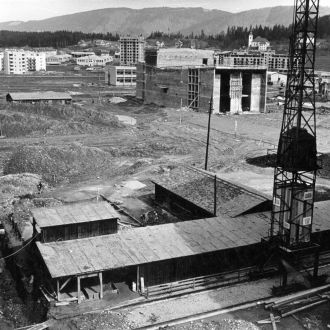 1959 - Titov trg, dom kulture, gradnja, Delavski klub, avtor nn