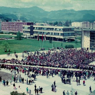 1970 - (cca.) - Titov trg in dom kulture, avtor Lojze Ojsteršek
